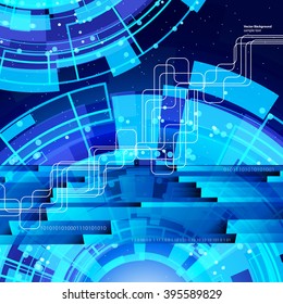 abstract blue technology background.