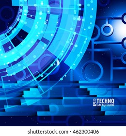 abstract blue technology background.