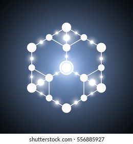 Abstract blue technology background.