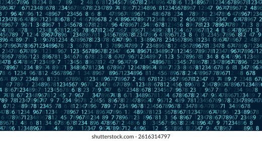 Abstract Blue Technology Background. Binary Computer Code. Programming Coding  Hacker concept. Vector Background Illustration.