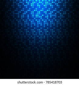 Abstract blue technology background, dot glow light. Vector illustration eps10.