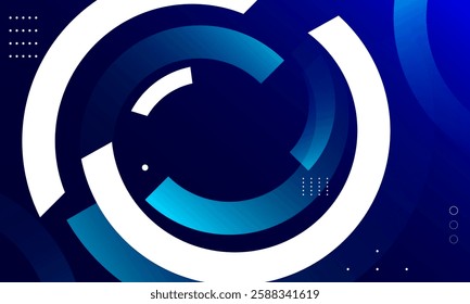 Abstract blue technology background. Dynamic shapes composition. Vector illustration