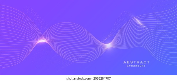 Resumen de partículas fluidas de fondo de tecnología azul.
