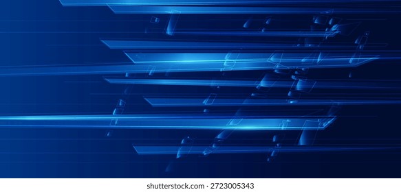 Fondo de Tecnología azul Abstractas con efecto de fallo