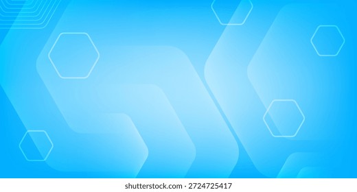 Fondo de Tecnología azul Abstractas con patrón hexagonal y Formas geométricas modernas