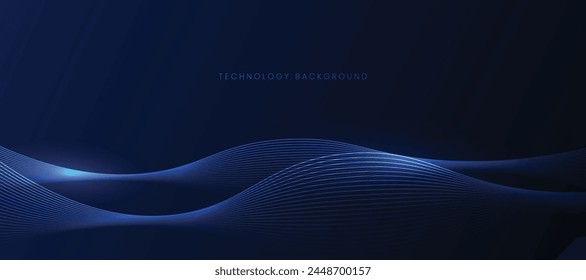 Abstractas fondo de tecnología azul con Elementos de partículas de línea. diseño futurista moderno