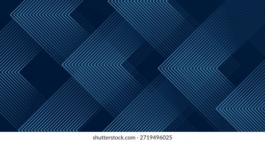 Fundo abstrato da tecnologia azul. Padrão de linhas de seta azul brilhante. Conceito tecnológico futurista. Terno para negócios, corporativos, site, apresentação, banner, capa, folheto