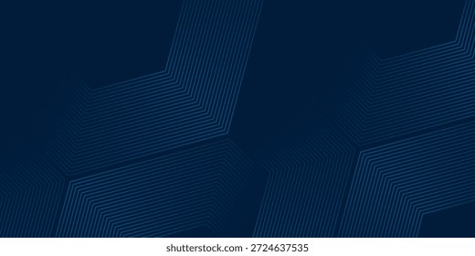 Fundo abstrato da tecnologia azul. Padrão de linhas de seta azul brilhante. Conceito tecnológico futurista. Terno para negócios, corporativos, site, apresentação, banner, capa, folheto