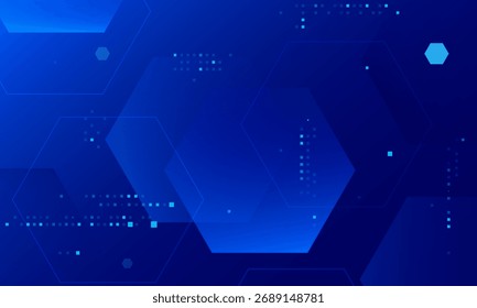 Abstract blue technology background with square. Vector illustration