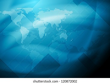 Abstract blue technology background. Vector design eps 10. Gradient mesh included