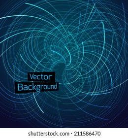 Abstract blue technology background. Vector illustration.