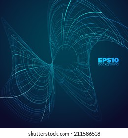 Abstract blue technology background. Vector illustration.