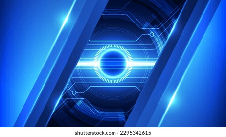 Abstract blue technology background. Vector illustration for your design. Eps 10