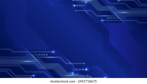 Abstract blue technology background vector design in eps 10