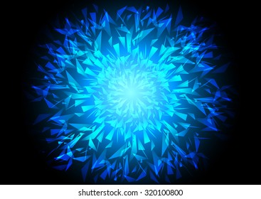 Abstract blue technology background, vector illustration