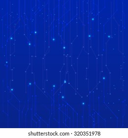 Abstract blue technology background vector illustration