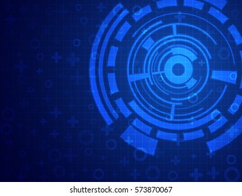 Abstract blue technology background. Vector illustration