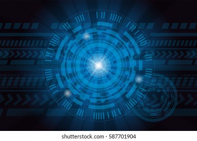 Abstract blue technology background, vector illustration 