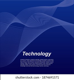 Resumen de fondo de tecnología azul.Diseño de portada, diseño de libro, con líneas de onda azul.Material vectorial eps10