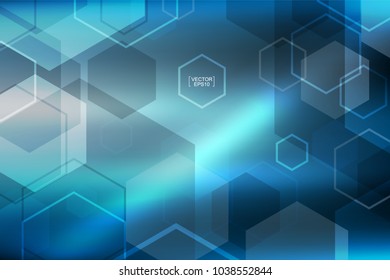 Abstract blue technology background.Vector illustration.
