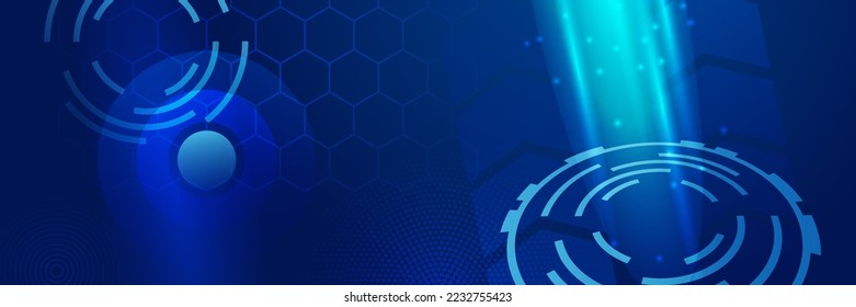 abstract blue technology banner design