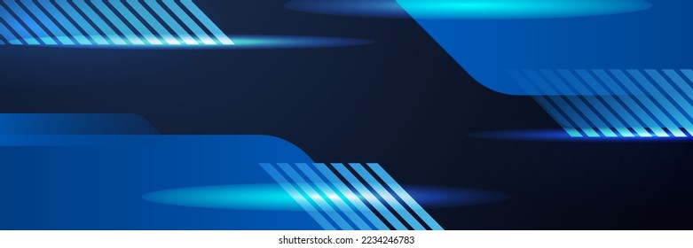 abstract blue technology banner design