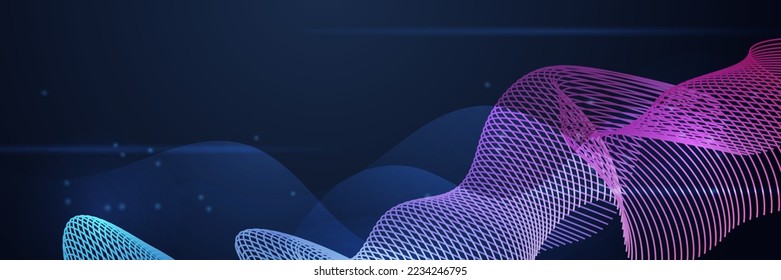 abstract blue technology banner design