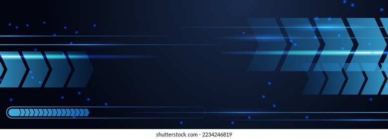 abstract blue technology banner design