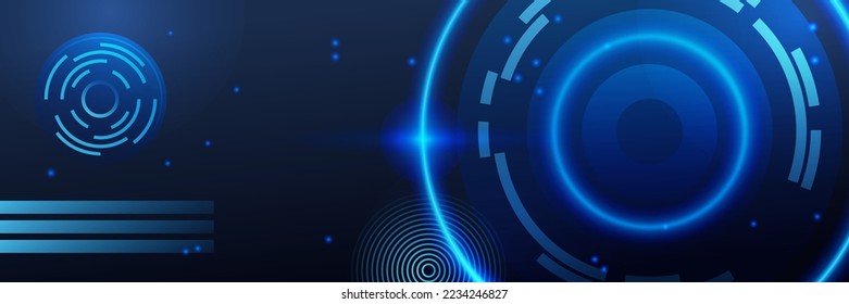 abstract blue technology banner design