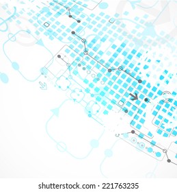 Abstract blue  technology business background