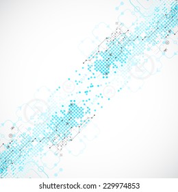 Abstract blue technology business background