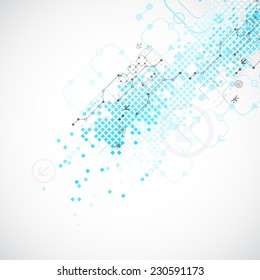 Abstract blue technology business background