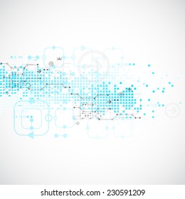 Abstract blue technology business background