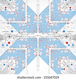Abstract blue technology business background
