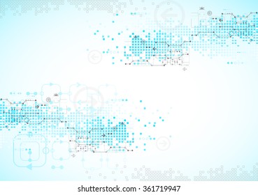 Resumo fundo empresarial da tecnologia azul. Ilustração vetorial