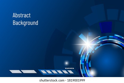 abstract blue technology circle corporate background create