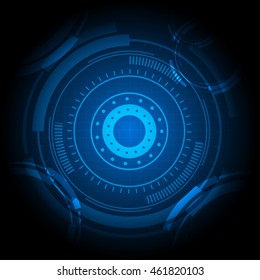 Abstract blue technology circle vector illustration