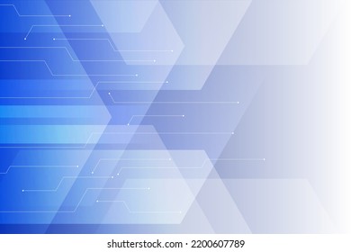 abstract blue technology communication concept hexagon vector background