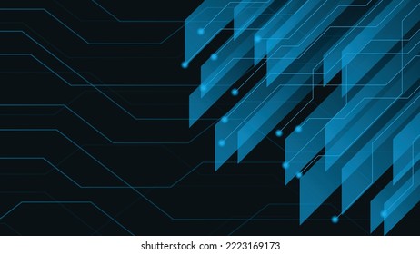 Abstract blue technology communication concept.