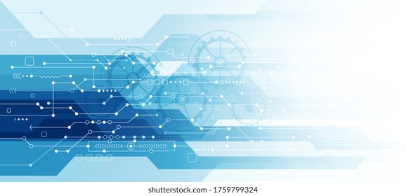 Abstract blue technology communication dots and lines background. Connection and big data concept.