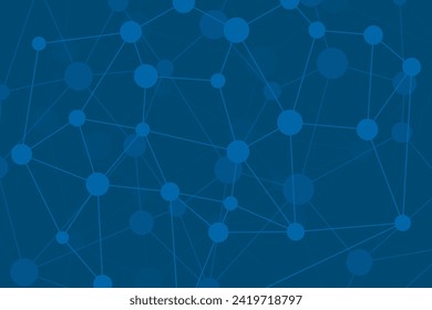 Abstract Blue Technology Connection Background. Vector Illustration