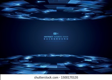 Abstract blue technology of futuristic designed background. Use for poster, artwork, template, annual report. illustration vector eps10