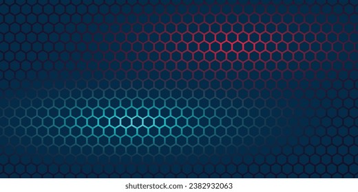 Abstract blue technology hexagonal background