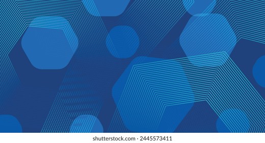 Fondo hexagonal de tecnología azul Abstractas