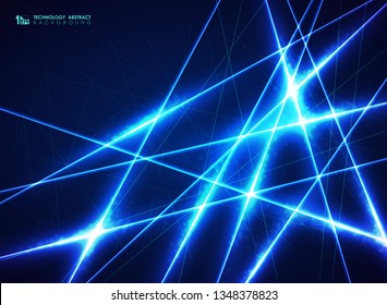 Abstract blue technology line of energy design pattern for big data background. You can use for futuristic design, ad, poster, artwork, annual report. illustration vector eps10