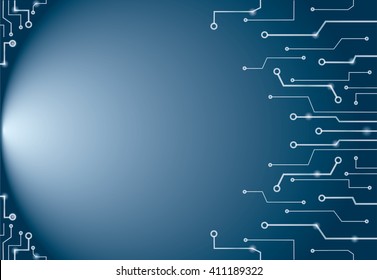 Abstract blue technology lines art background and space 