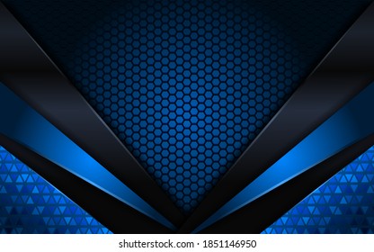Abstract blue technology modern background design.