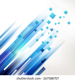 Abstract blue technology modern geometric spot. Linear motion symbol background. Modern design elements.