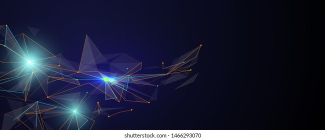 abstract blue technology network concept vector background
