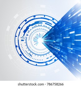 Abstract blue technology new future concept background. Vector illustration